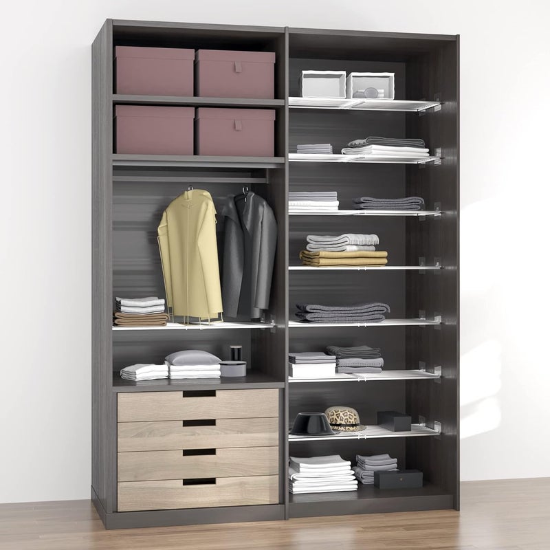 SOFRON Expandable Closet Shelves Organizers, Adjustable Shelf for Cabinet Rack Storage Wardrobe Shelving for Closets Pantry Cupboard Kitchen Small 1 Pack - Image 2